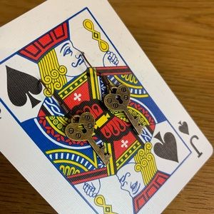 Small Bronze Key Earrings